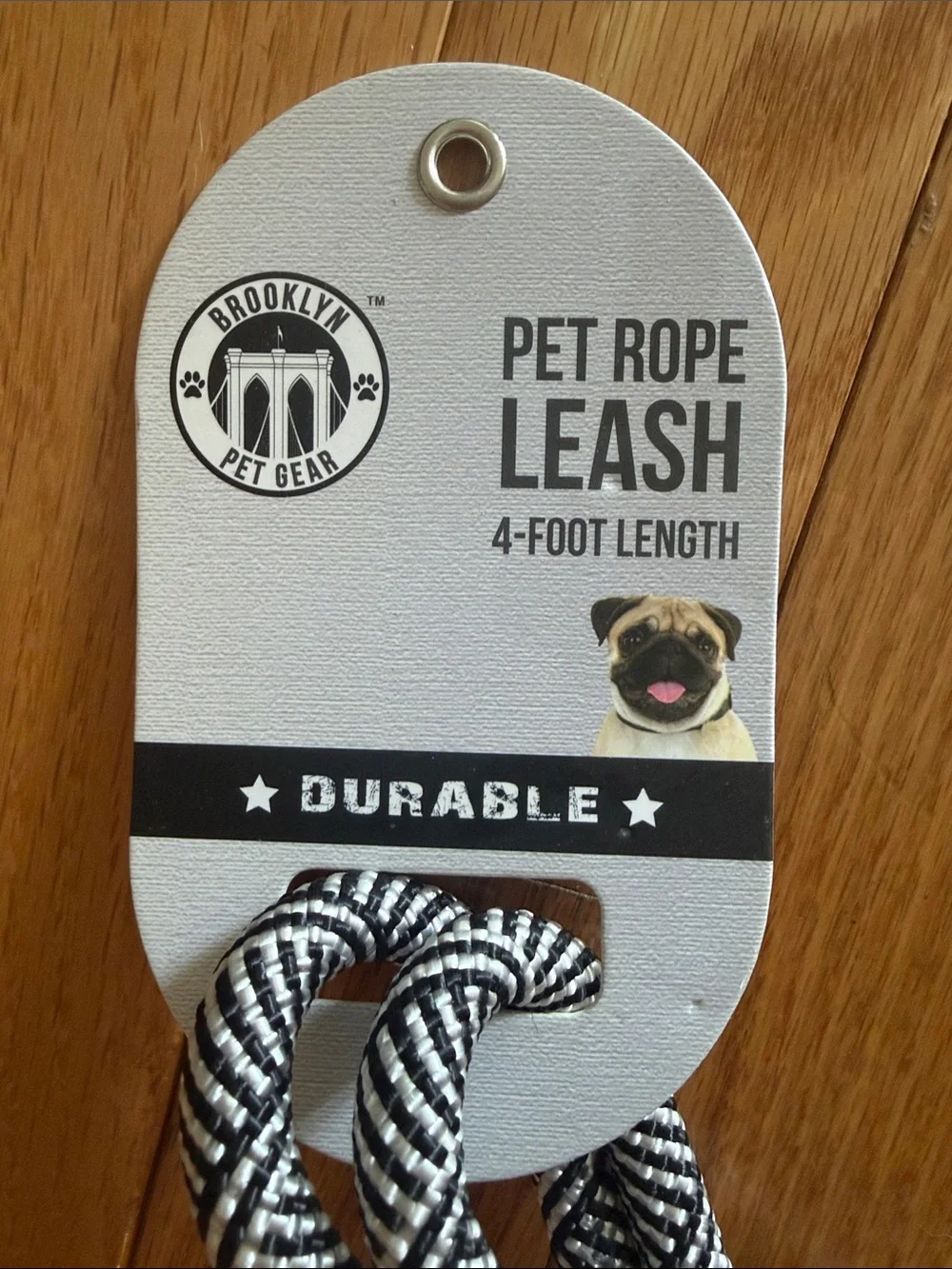 Dog Gift Set- Leash,  Navy Blue Heavyweight Dog Bowl, and. Rawhide Bone